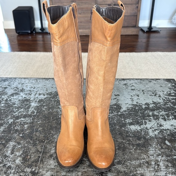 Seychelles Tan Leather & Suede Riding Boots Size 6 - Picture 3 of 8